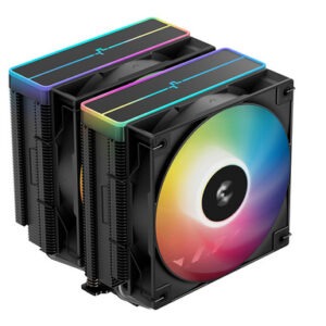Hladilnik za procesor DeepCool AG620 BK ARGB V2, 2x120mm, črn