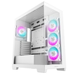 Računalniško ohišje DeepCool CG580 4F, ATX, Midi-Tower, kaljeno steklo, belo