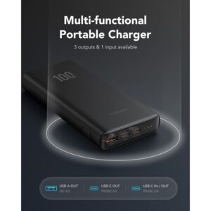 VEGER T100 PowerBank 20.000 mAh T100, črn