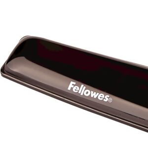 Fellowes Crystal Gel podloga za zapestje pri tipkovnici, črna