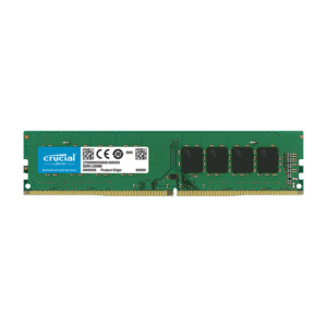 Crucial 8GB DDR4-2400 UDIMM PC4-19200 CL17, 1.2V Single Ranked