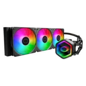 Komplet za tekočinsko hlajenje AIO Liquid Cooler MasterLiquid 360 Core II, 360mm, ARGB, Cooler Master, črn
