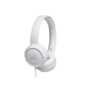 JBL Tune 500 naglavne slušalke z mikrofonom, bele