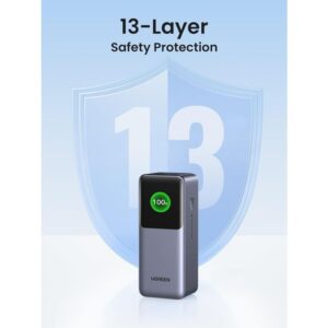 Ugreen prenosna polnilna baterija 20.000mAh, 130W s pametnim digitalnim zaslonom