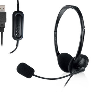 Slušalke Ewent, nadzor glasnosti, mikrofon, USB, EW3568