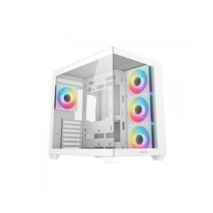 Računalniško ohišje DeepCool CG530 4F WH, ATX, Midi-Tower, ARGB, Kaljeno steklo, belo