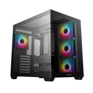 Računalniško ohišje DeepCool CG530 4F, ATX, Midi-Tower, ARGB, Kaljeno steklo, črno