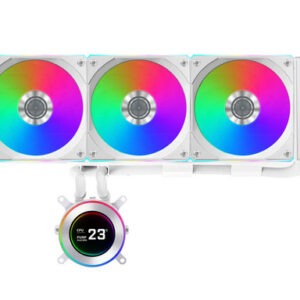 Komplet za tekočinsko hlajenje AIO Liquid Cooler Lian Li HydroShift II LCD-C 360CL, bel