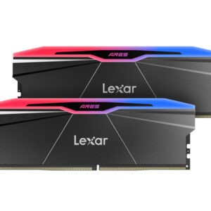 RAM DDR5 32GB Kit (2x16) PC5-48000 6000MT/s CL30 1.4V, XMP, Lexar ARES RGB, črn