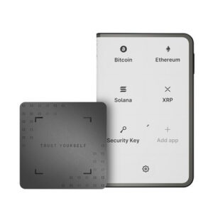 Ledger Stax z Recovery Key, denarnica za Bitcoin in druge kriptovalute, grafit