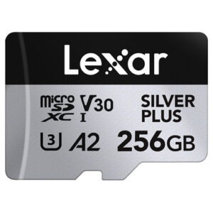 Spominska kartica Lexar Professional SILVER Plus, micro SDXC, 256GB, U3, V30, A2, UHS-I, z adapterjem