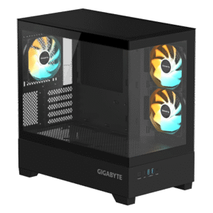 Gigabyte C201 PANORAMIC ATX RGB osvetljeno ohišje, črno