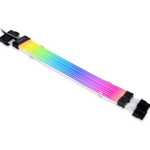 Kabel Lian Li Strimer Plus V2 Dual 8-Pin RGB, PCIe, za grafčno kartico, 30 cm