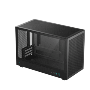 Računalniško ohišje DeepCool CH260, Micro-ATX, kajeno steklo, črno