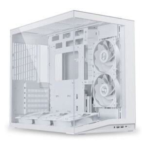 Računalniško ohišje Lian Li O11 Dynamic Mini V2 Flow, ATX, Midi-Tower, kaljeno steklo, belo