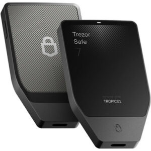 Trezor Safe 7, strojna denarnica za Bitcoin in druge kriptovalute, črna