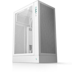 Računalniško ohišje DeepCool CH170 PLUS WH, ITX, Micro-ATX, kaljeno steklo, belo