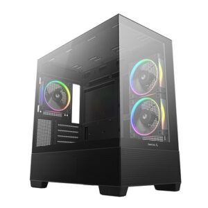 Računalniško ohišje DeepCool CG380 3F, mATX, Midi-Tower, kaljeno steklo, črno