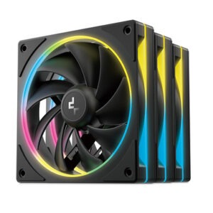 Ventilator za ohišje DeepCool FL12 SE 3-IN-1 ARGB PWM 120mm, 3 Pack, črn