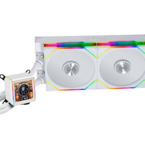 Komplet za tekočinsko hlajenje AIO Liquid Cooler Lian Li GALAHAD II LCD 280 TL Wireless, ARGB, bel