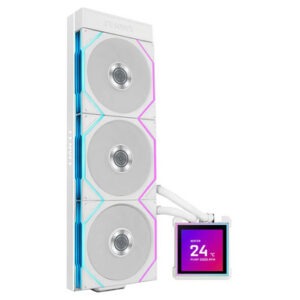 Komplet za tekočinsko hlajenje AIO Liquid Cooler Lian Li HydroShift II LCD-S 360TL, ARGB, bel