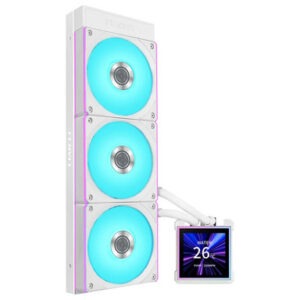 Komplet za tekočinsko hlajenje AIO Liquid Cooler Lian Li HydroShift II LCD-S 360CL, ARGB, bel