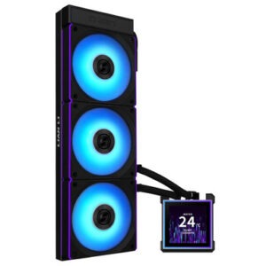 Komplet za tekočinsko hlajenje AIO Liquid Cooler Lian Li HydroShift II LCD-S 360CL, ARGB, črn