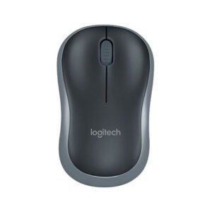 Miška Logitech M185 Wireless, nano, optična, siva