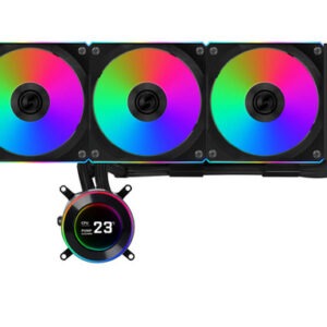 Komplet za tekočinsko hlajenje AIO Liquid Cooler Lian Li HydroShift II LCD-C 360CL, črn