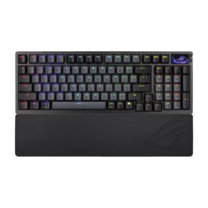 Tipkovnica ASUS ROG Azoth 96 HE Wireless, ROG HFX V2 Analog, PBT, OLED, RGB, USB, US