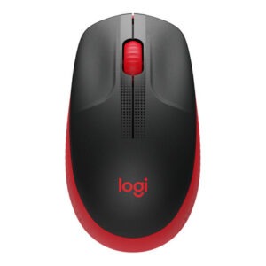 Miška Logitech M190 Wireless, rdeča