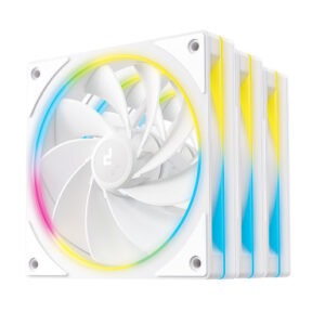 Ventilator za ohišje DeepCool FL12R SE WH 3-IN-1, ARGB, PWM, 120mm, 3 Pack, bel